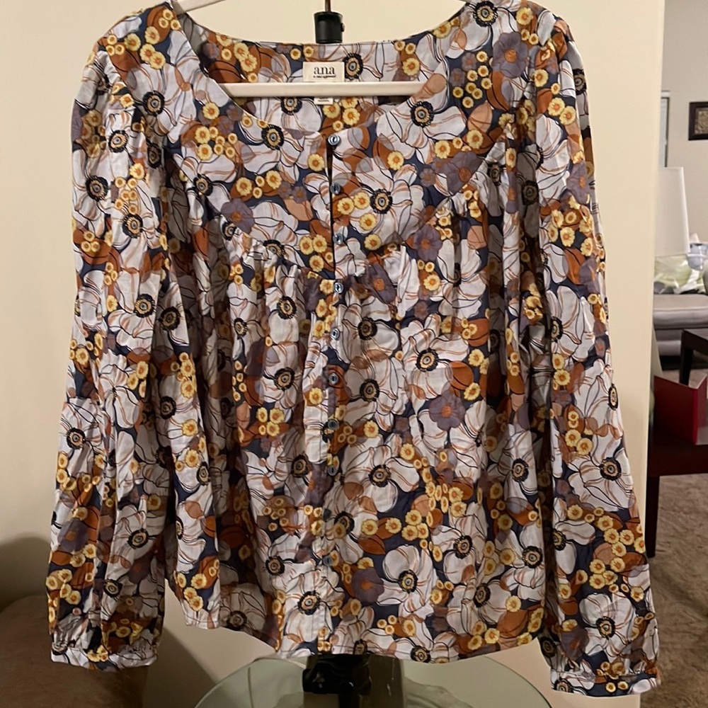 Multi Colored Flower Print Top